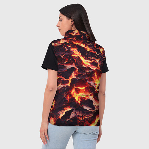 Женский жилет Бурлящая лава / 3D-Красный – фото 4