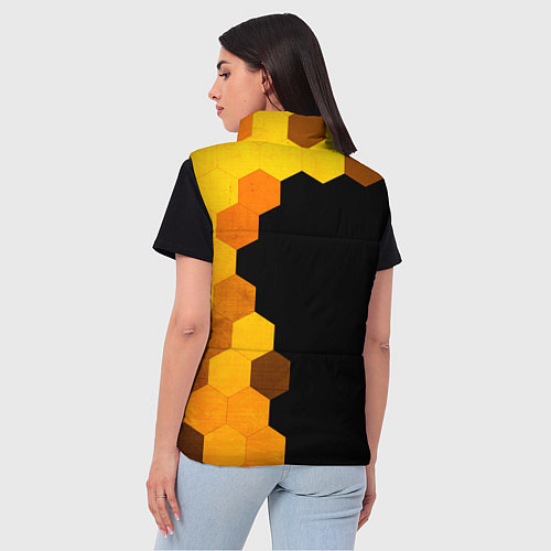 Женский жилет FNAF - gold gradient по-вертикали / 3D-Черный – фото 4