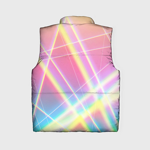 Женский жилет Хаотичные неоновые линии / 3D-Светло-серый – фото 2