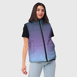 Женский жилет Градиент синий фиолетовый голубой, цвет: 3D-красный — фото 2