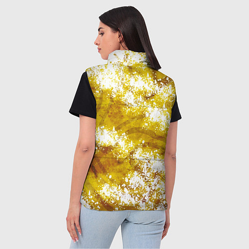 Женский жилет Желто-белая абстракция / 3D-Светло-серый – фото 4