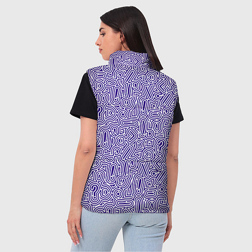 Женский жилет Лабиринт из знаков препинания / 3D-Черный – фото 4