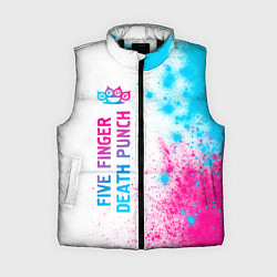 Женский жилет Five Finger Death Punch neon gradient style по-вер, цвет: 3D-черный