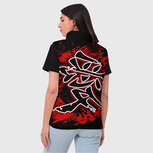 Женский жилет Иероглиф любовь / 3D-Черный – фото 4