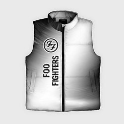 Женский жилет Foo Fighters glitch на светлом фоне по-вертикали