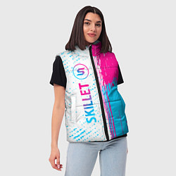 Женский жилет Skillet neon gradient style по-вертикали, цвет: 3D-черный — фото 2