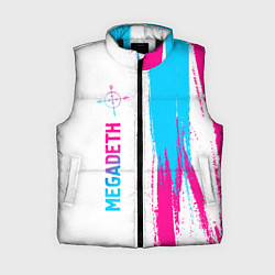 Женский жилет Megadeth neon gradient style по-вертикали