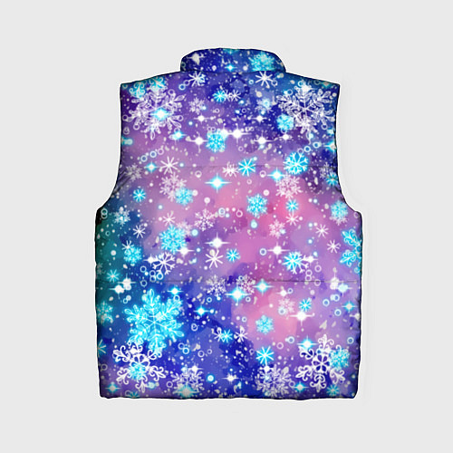 Женский жилет Снежинки - морозный паттерн / 3D-Светло-серый – фото 2