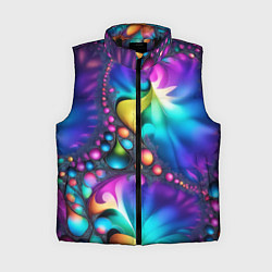 Женский жилет Розово синий фрактал