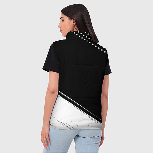 Женский жилет Диджей из России и герб РФ вертикально / 3D-Черный – фото 4