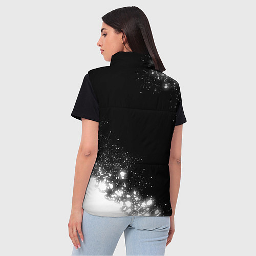 Женский жилет Футболист из России и герб РФ вертикально / 3D-Черный – фото 4