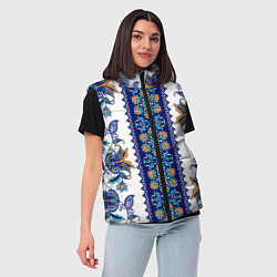 Женский жилет Цветочный этнический орнамент, цвет: 3D-красный — фото 2