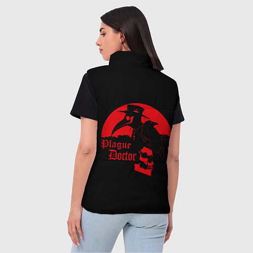 Женский жилет Чумной доктор Red / 3D-Красный – фото 4