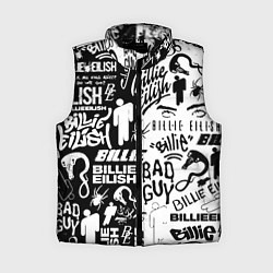 Женский жилет Billie Eilish чернобелые битва лого, цвет: 3D-черный