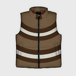 Женский жилет Текстура с коричневыми дугами, цвет: 3D-красный