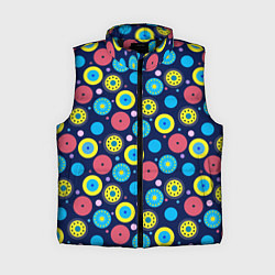 Женский жилет Геометрические узоры из кругов, цвет: 3D-черный