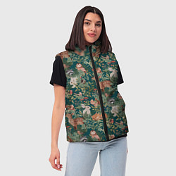 Женский жилет Goblincore - лес зверей, цвет: 3D-светло-серый — фото 2