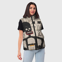Женский жилет Рисунок человека на бумаге, цвет: 3D-светло-серый — фото 2