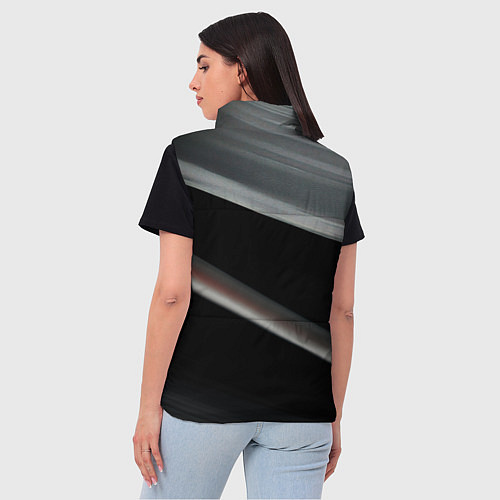 Женский жилет Black grey abstract / 3D-Красный – фото 4