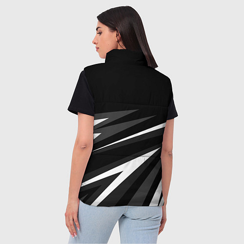 Женский жилет Russia - black and white geometry / 3D-Красный – фото 4