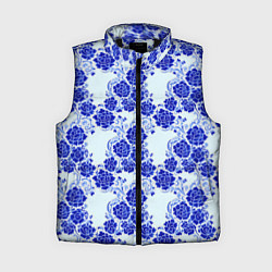 Женский жилет Гжель классика, цвет: 3D-черный