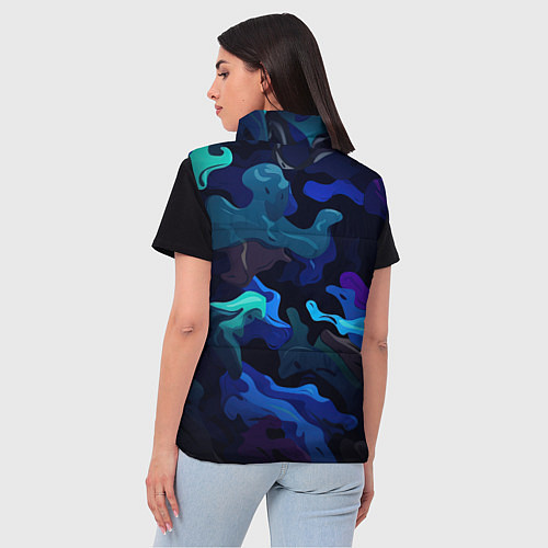 Женский жилет Камуфляж из разноцветных красок / 3D-Светло-серый – фото 4