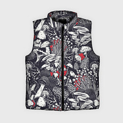 Женский жилет Разные грибы