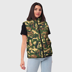 Женский жилет Коты и кошки - камуфляж, цвет: 3D-светло-серый — фото 2