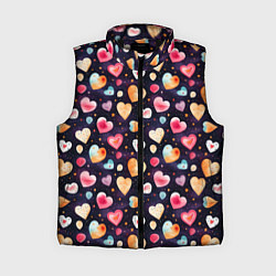 Женский жилет Паттерн с сердечками на Валентинов день