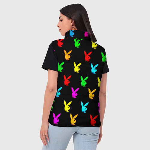 Женский жилет Playboy pattern неон / 3D-Черный – фото 4