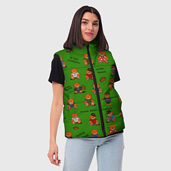 Женский жилет Мишки персонажи из слово пацана, цвет: 3D-красный — фото 2