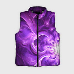 Женский жилет Фиолетовая фрактальная абстракция, цвет: 3D-светло-серый