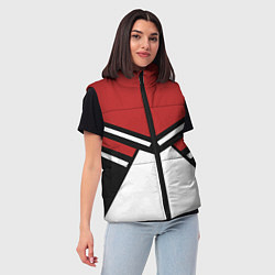 Женский жилет Советский спорт с полосами, цвет: 3D-черный — фото 2