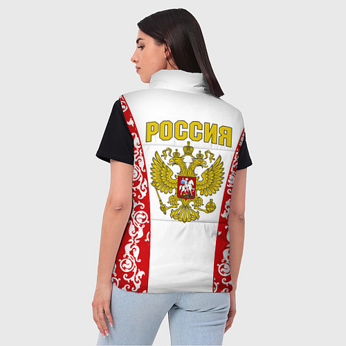 Женский жилет Сборная России с узором / 3D-Черный – фото 4