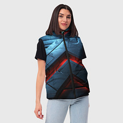 Женский жилет Объемная плитка с красным свечением, цвет: 3D-красный — фото 2