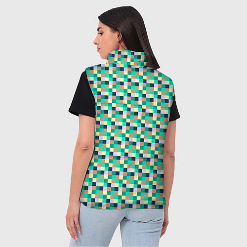 Женский жилет Жёлто-зелёный пискели / 3D-Черный – фото 4