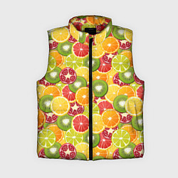 Женский жилет Фон с экзотическими фруктами