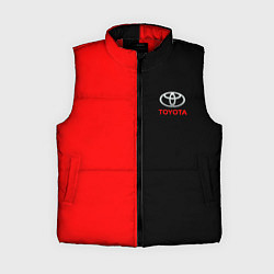 Женский жилет Toyota car красно чёрный, цвет: 3D-красный