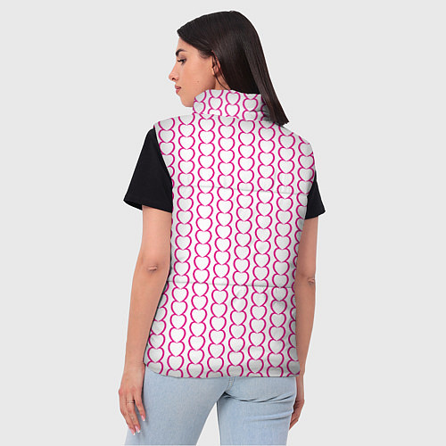 Женский жилет Полосы из сердечек / 3D-Черный – фото 4