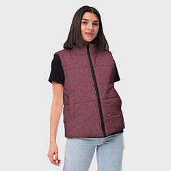 Женский жилет Роскошный розовый в полоску, цвет: 3D-черный — фото 2