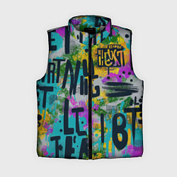 Женский жилет Загадочный абстрактный текст на ярком фоне