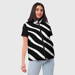 Женский жилет Зебра полосы, цвет: 3D-светло-серый — фото 2