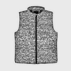 Женский жилет Узор серого вязанного трикотажа меланж