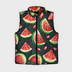 Женский жилет Паттерн красные дольки арбуза