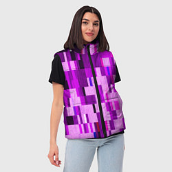 Женский жилет Розовый глитч, цвет: 3D-черный — фото 2