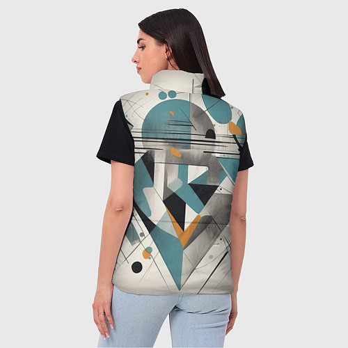 Женский жилет Три человека авангард / 3D-Черный – фото 4