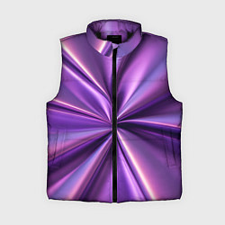 Женский жилет Металлический фиолетовый атлас ткань, цвет: 3D-черный