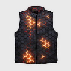 Женский жилет Неоновый желтый, цвет: 3D-черный