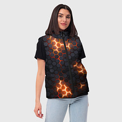 Женский жилет Неоновый желтый, цвет: 3D-черный — фото 2