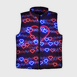 Женский жилет Оковы-сердца, красная половинка, цвет: 3D-черный